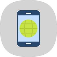 News Feed Flat Curve Icon Design vector