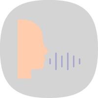 Voice Recording Flat Curve Icon Design vector