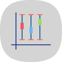 Box Plot Flat Curve Icon Design vector