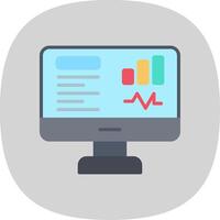 Dashboard Flat Curve Icon Design vector
