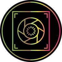 Aperture Line Gradient Due Color Icon Design vector