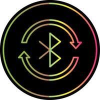Bluetooth Line Gradient Due Color Icon Design vector