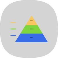 Pyramid Chart Flat Curve Icon Design vector