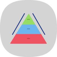 Pyramid Chart Flat Curve Icon Design vector