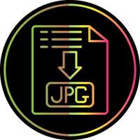 Jpg Line Gradient Due Color Icon Design vector