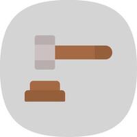 Mallet Flat Curve Icon Design vector