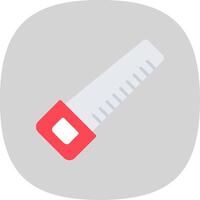 Hand Saw Flat Curve Icon Design vector