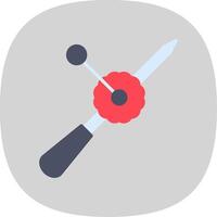 Hand Drill Flat Curve Icon Design vector