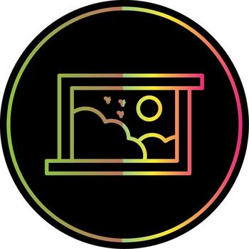 Image Line Gradient Due Color Icon Design vector