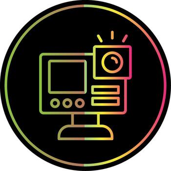 Gopro Line Gradient Due Color Icon Design vector