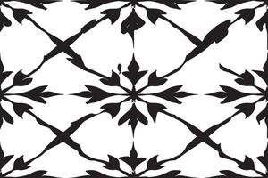 seamless black pattern on white background image for background or texture vector