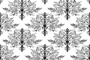 black and white seamless pattern image for background or texture, EPS 10 vector