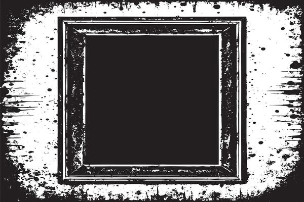 black and white grunge destressed overlay image of photo frame or simple frame for background or texture.