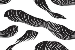 Black and White Wavy Lines Background with Textured Overlays for Monochrome Illustration Backgrounds and Textures vector