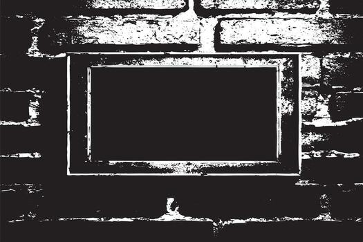 black and white grunge destressed overlay image of photo frame or simple frame for background or texture. vector