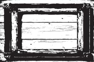 black and white grunge destressed overlay image of photo frame or simple frame for background or texture. vector