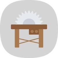 Table Saw Flat Curve Icon Design vector