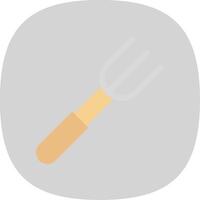 Fork Flat Curve Icon Design vector