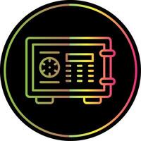 Locker Line Gradient Due Color Icon Design vector