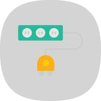 Extension Cable Flat Curve Icon Design vector