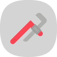 Pipe Wrench Flat Curve Icon Design vector