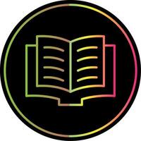 Book Line Gradient Due Color Icon Design vector