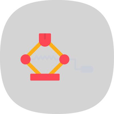 Car Jack Flat Curve Icon Design