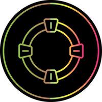 Life Saver Line Gradient Due Color Icon Design vector