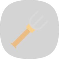 Fork Flat Curve Icon Design vector