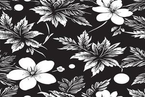 black and white seamless pattern image for background or texture, EPS 10 vector