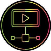 Line Gradient Due Color Icon Design vector