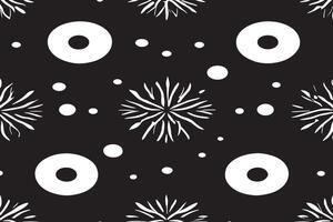 seamless black pattern on white background image for background or texture vector