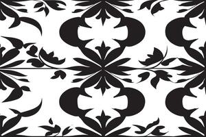 seamless black pattern on white background image for background or texture vector