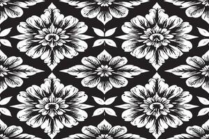 black and white seamless pattern image for background or texture, EPS 10 vector