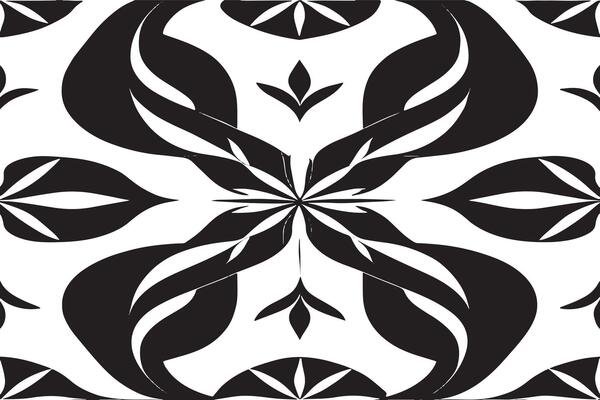 black and white seamless pattern image for background or texture, EPS 10