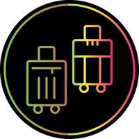 Suitcases Line Gradient Due Color Icon Design vector