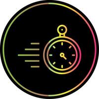 Timer Line Gradient Due Color Icon Design vector