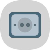 Socket Flat Curve Icon Design vector