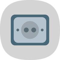 Socket Flat Curve Icon Design vector