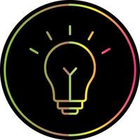 Bulb Line Gradient Due Color Icon Design vector
