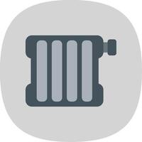 Radiator Flat Curve Icon Design vector