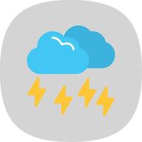 Rain Flat Curve Icon Design vector