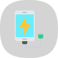 Charging Flat Curve Icon Design vector