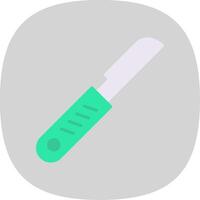 Scalpel Flat Curve Icon Design vector