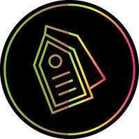 Tag Line Gradient Due Color Icon Design vector