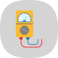 Voltage Indicator Flat Curve Icon Design vector