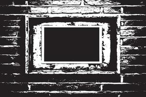 black and white grunge destressed overlay image of photo frame or simple frame for background or texture. vector