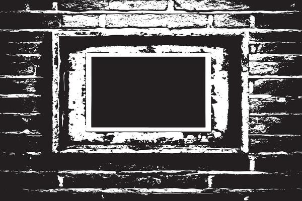 black and white grunge destressed overlay image of photo frame or simple frame for background or texture.