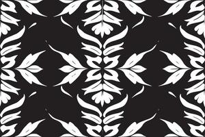 seamless black pattern on white background image for background or texture vector