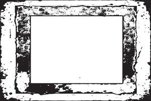 negro y blanco grunge desestresado cubrir imagen de foto marco o sencillo marco para antecedentes o textura. vector